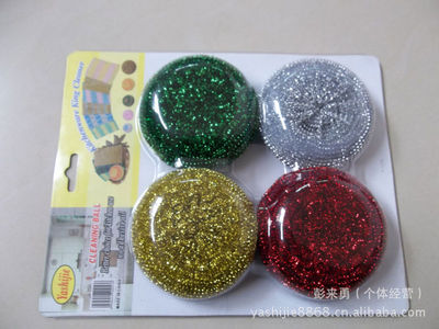 【【廠家直銷】義烏市 金銀四色清潔球 百潔布 創(chuàng)意日用品 熱銷品】價格,廠家,圖片,百潔布、洗碗巾,彭來勇(個體經(jīng)營)-